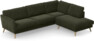 Bridge - 3-sits soffa med divan höger - Grön