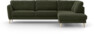 Bridge - 3-sits soffa med divan höger - Grön