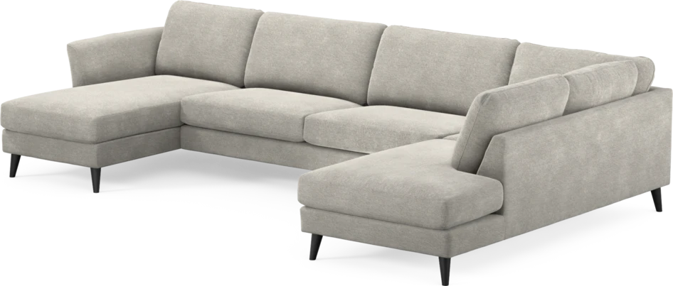 Bridge - 3-sits soffa med schäslong vänster och divan höger - Grå