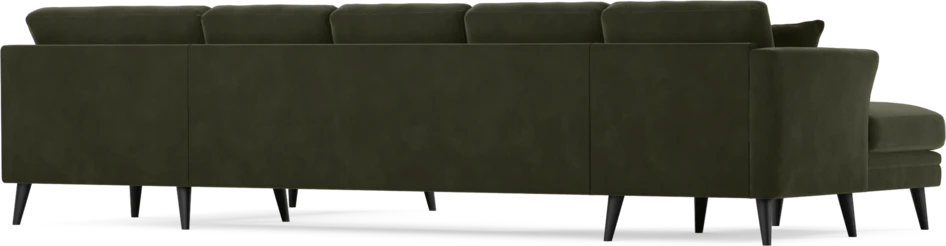 Eden - 3-sits soffa med schäslong vänster och divan höger - Grön