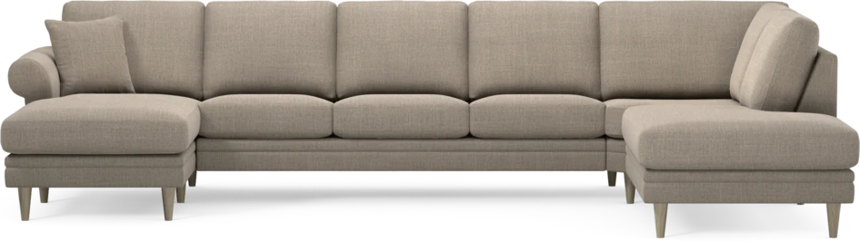 Eden - 3-sits soffa med schäslong vänster och divan höger - Beige
