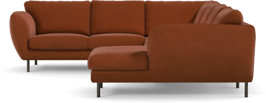 Madison Lux - Hörnsoffa med schäslong höger - Röd