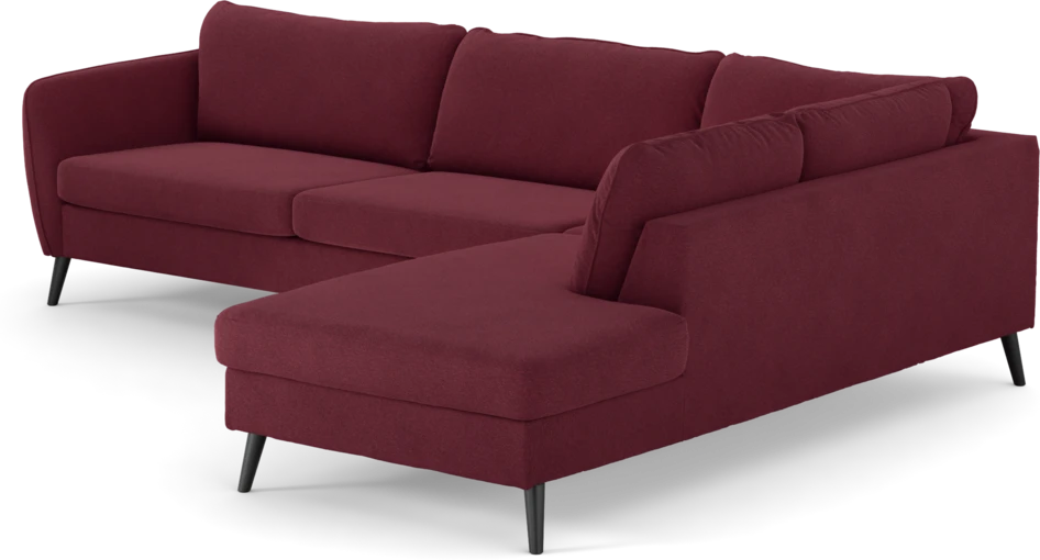County - 2,5-sits soffa med divan höger - Röd