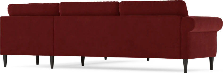 Bridge - Hörnsoffa, 3+3-sits - Röd