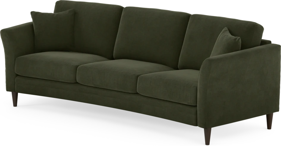 Eden - 3-sits soffa svängd - Grön