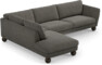 Madison - 3-sits soffa med divan vänster - Grå
