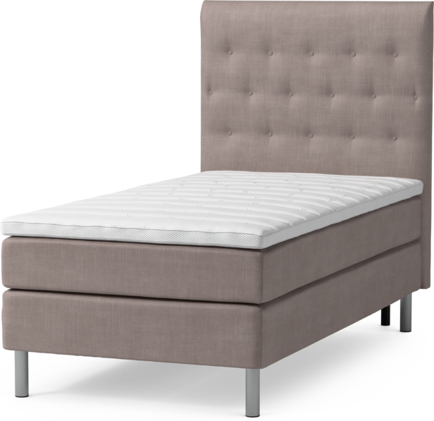 Roma Family - Kontinentalsäng, enkelsäng med bäddmadrass och sänggavel pikerad, B 105-140