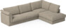 Cherrie Klädsel -  3-sits soffa med divan höger - Beige
