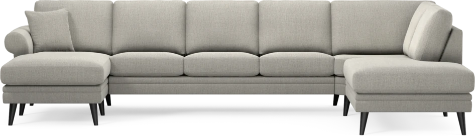 Eden - 3-sits soffa med schäslong vänster och divan höger - Grå