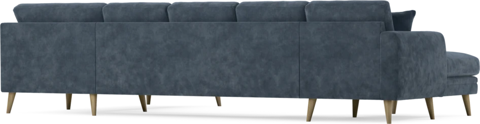 Eden - 3-sits soffa med schäslong vänster och divan höger - Blå