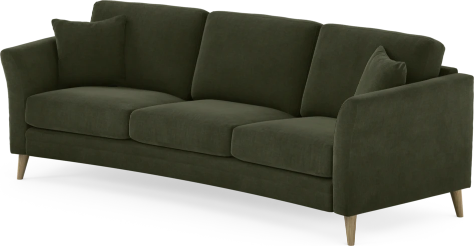 Eden - 3-sits soffa svängd - Grön