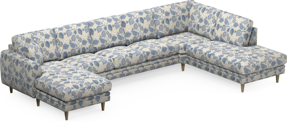 Eden - 3-sits soffa med schäslong vänster och divan höger - Flerfärgad