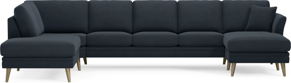 Eden - 3-sits soffa med divan vänster och schäslong höger - Blå