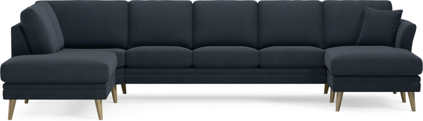 Eden - 3-sits soffa med divan vänster och schäslong höger - Blå