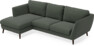 Madison - 2-sits soffa med schäslong vänster - Grön