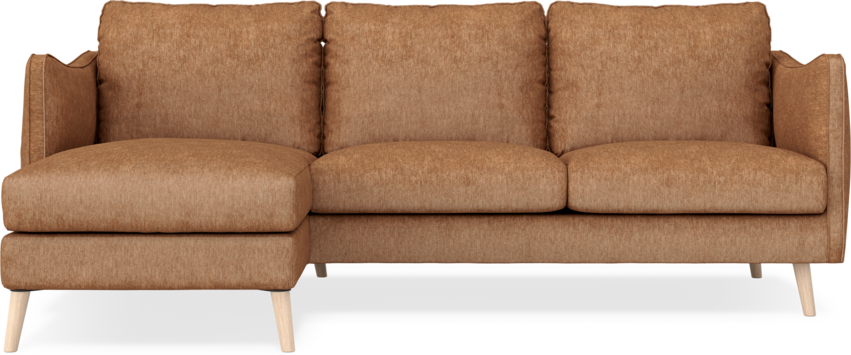 Madison Lux - 2-sits soffa med schäslong vänster - Orange
