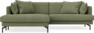 Harper - 4-sits med schäslong XL vänster - Grön