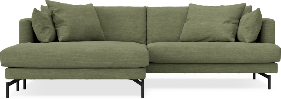 Harper - 4-sits med schäslong XL vänster - Grön