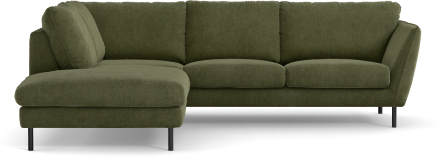 Madison Lux - 2-sits soffa med divan vänster - Grön