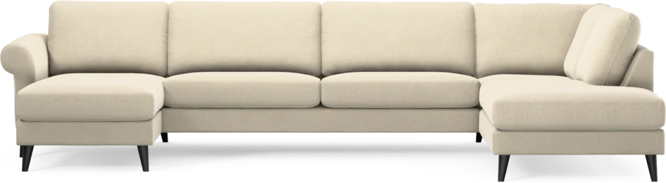 Bridge - 3-sits soffa med schäslong vänster och divan höger - Beige