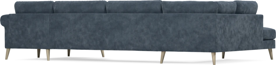 Bridge - 3-sits soffa med divan vänster och schäslong höger - Blå
