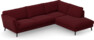 Madison Lux - 3-sits soffa med divan höger - Röd