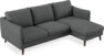 Madison Lux - 2-sits soffa med schäslong höger - Grå