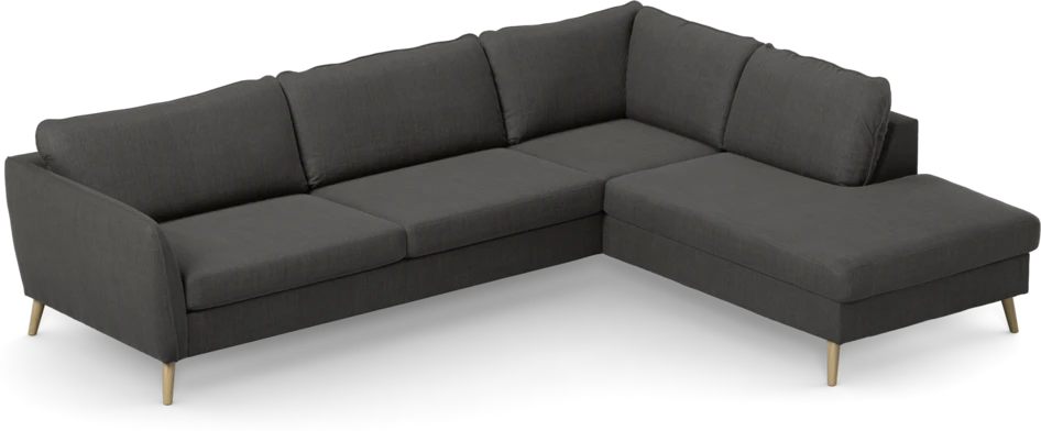 County - 2,5-sits soffa med divan höger - Grå