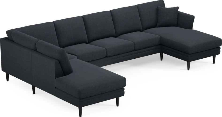 Eden - 3-sits soffa med divan vänster och schäslong höger - Blå