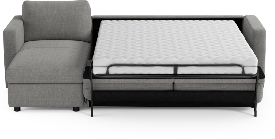 Lindö - Bäddsoffa 2,5-sits med schäslong, vändbar - Grå