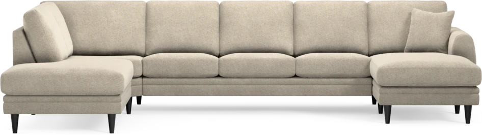 Eden - 3-sits soffa med divan vänster och schäslong höger - Beige