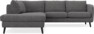 Madison - 2-sits soffa med divan vänster - Grå