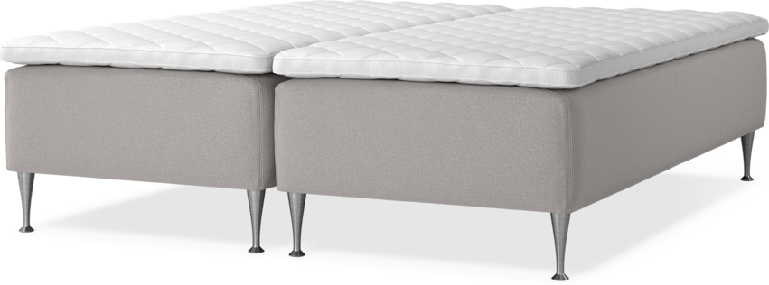 Delux Dream - Ramsäng, dubbelsäng med bäddmadrass - Grå