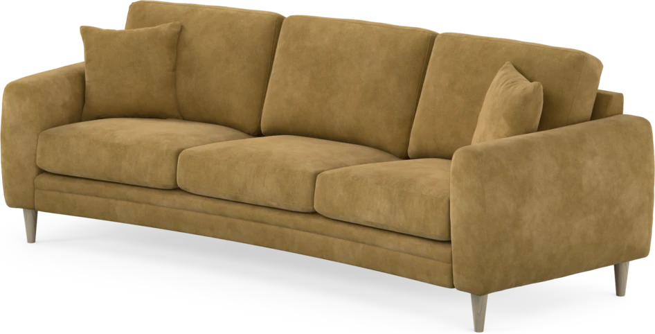 Eden - 3-sits soffa svängd - Gul