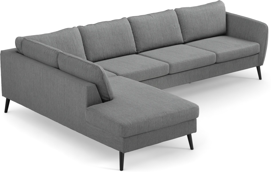 County - 3-sits soffa med divan vänster - Grå