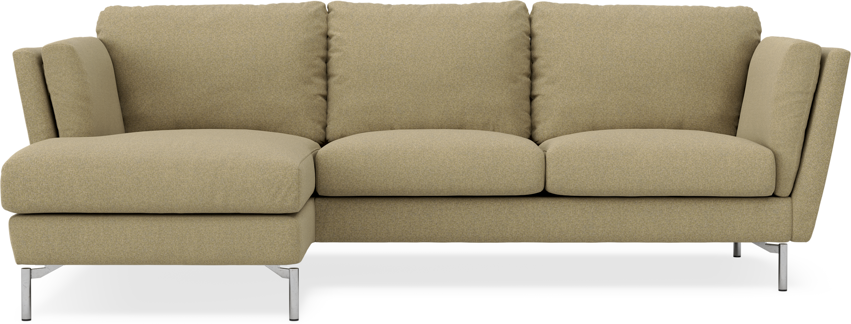 Madison Lux - 2-sits soffa med schäslong vänster - Gul
