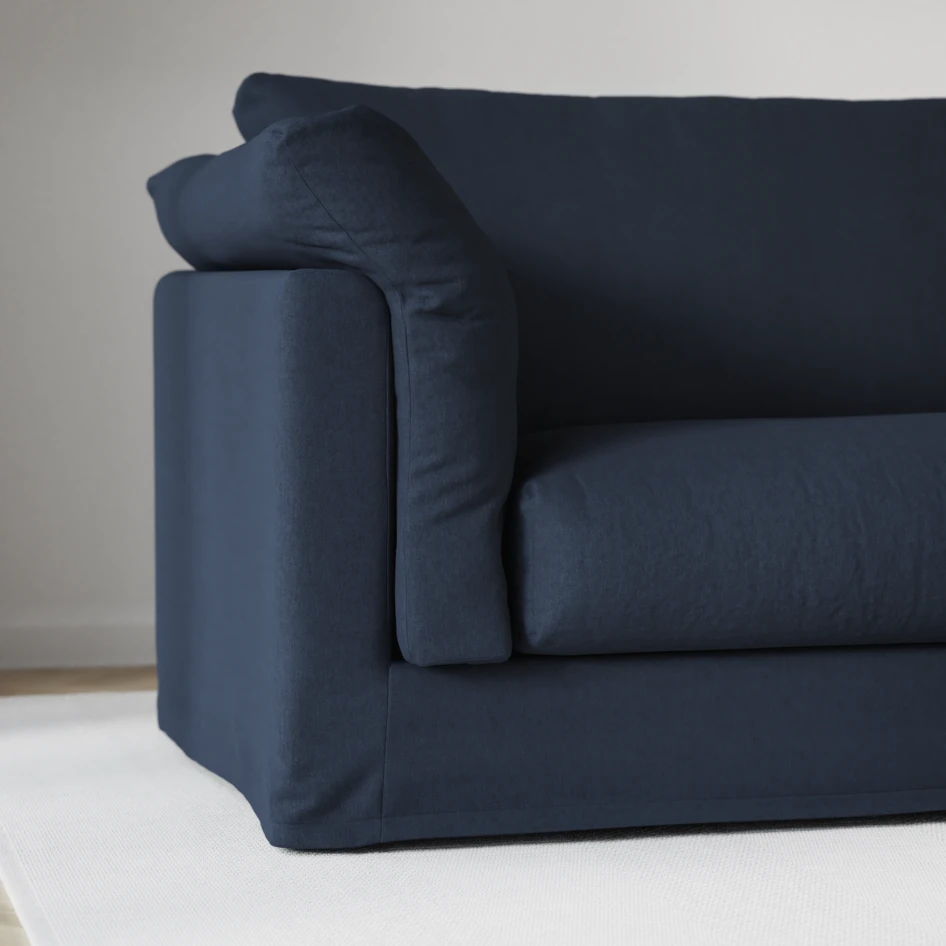 Cherrie Klädsel - Klädsel till 3-sits soffa med divan vänster - Blå