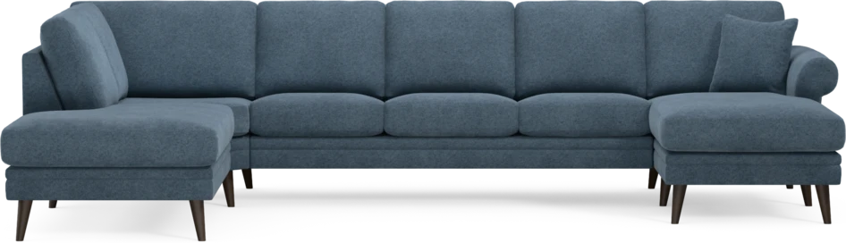 Eden - 3-sits soffa med divan vänster och schäslong höger - Blå
