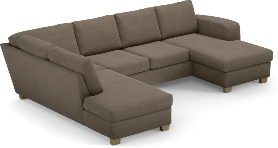Friday - 3-sits soffa med divan vänster och schäslong höger - Brun