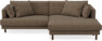 Harper - 4-sits med schäslong XL höger - Brun