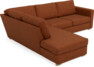 Friday - 2,5-sits soffa med divan vänster - Orange
