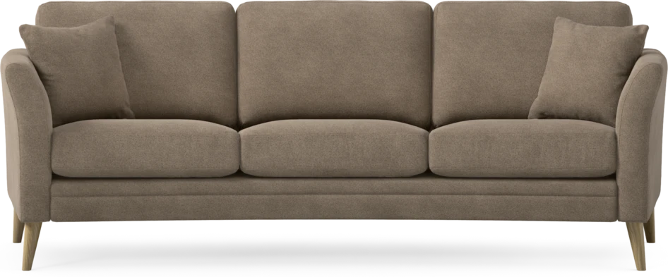 Eden - 3-sits soffa svängd - Brun