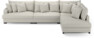 Rossi - 4-sits soffa med divan höger - Vit