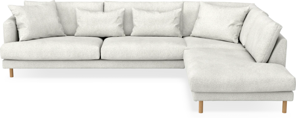 Harper - 3-sits soffa med divan höger - Vit