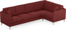 Eden - Hörnsoffa, 3+1-sits - Röd