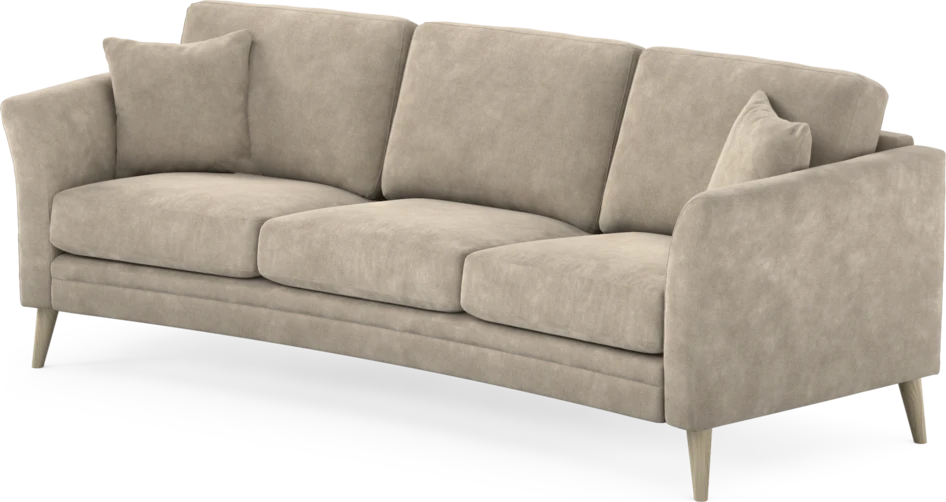 Eden - 3-sits soffa svängd - Beige
