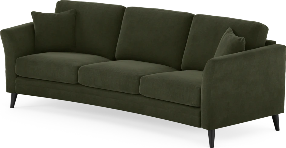 Eden - 3-sits soffa svängd - Grön
