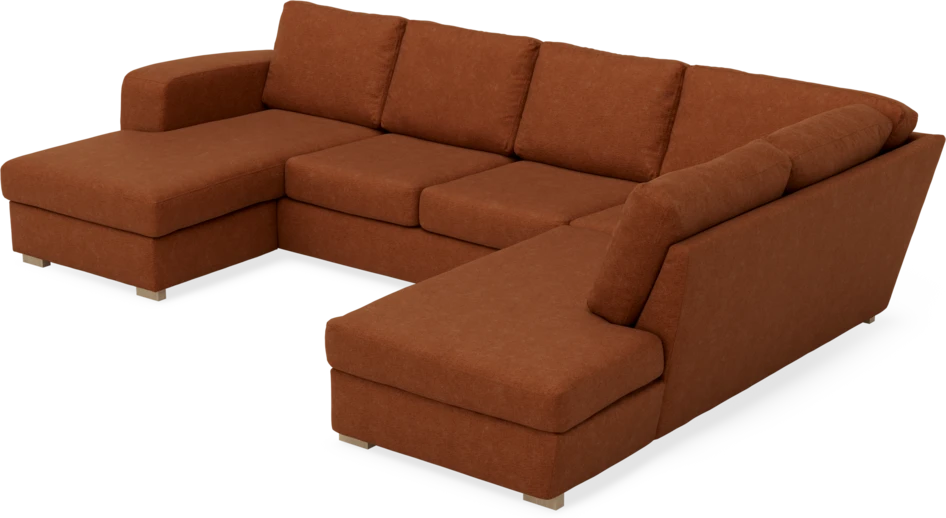 Friday - 3-sits soffa med schäslong vänster och divan höger - Orange