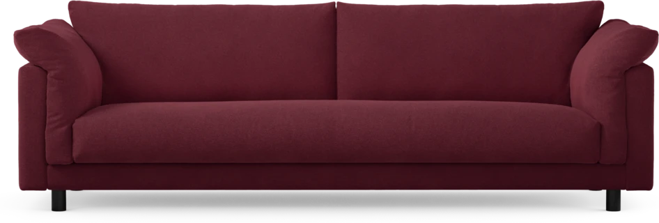 Cherrie - 4-sits soffa, hel dyna, fast klädsel - Röd