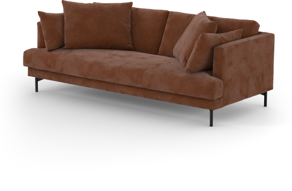 Harper - 3-sits soffa, hel dyna - Orange